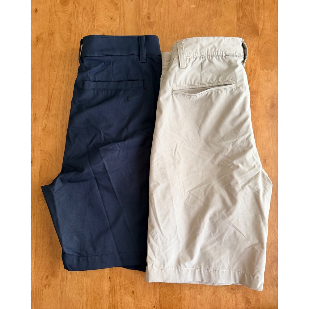 Nike FootJoy Mens Golf Shorts Bundle Black Khaki 30 31 Flat Front Performance